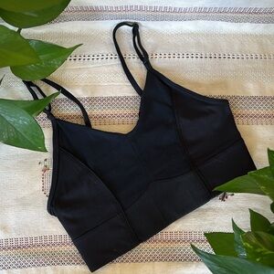 Nike Women’s DRI-FIT Unpadded V-Neck Adjustable Straps Black Sports Bra